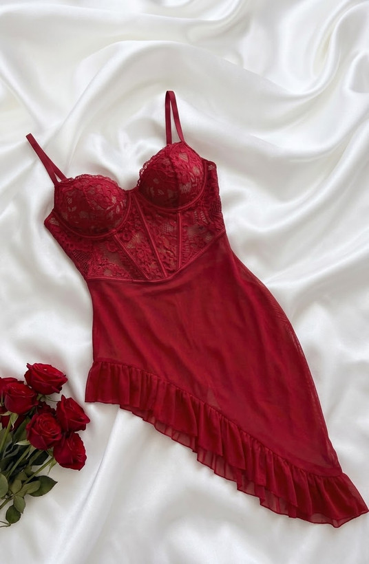 لباس خواب فانتزی فنردار کد Kleren 3227